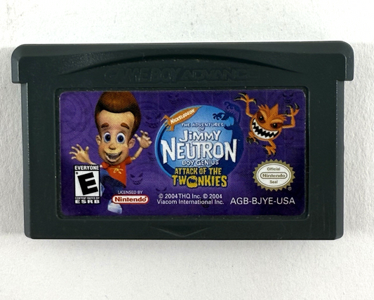 Jimmy Neutron: Attack of the Twonkies (GameBoy Advance, 2004) Game Cartridge