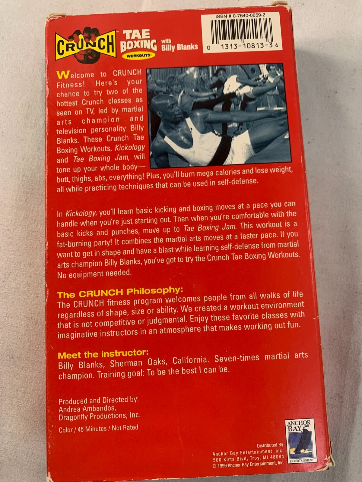 Crunch - Tae Boxing Workouts with Billy Blanks (VHS, 1999)