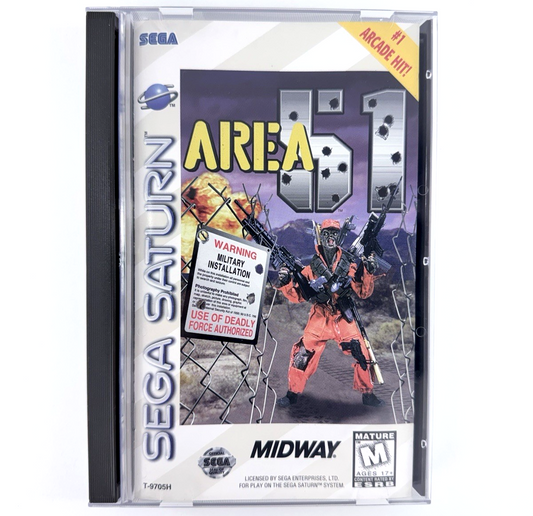 Area 51 (Sega Saturn, 1994) Manual, Registration Card, Cover Art - No Game