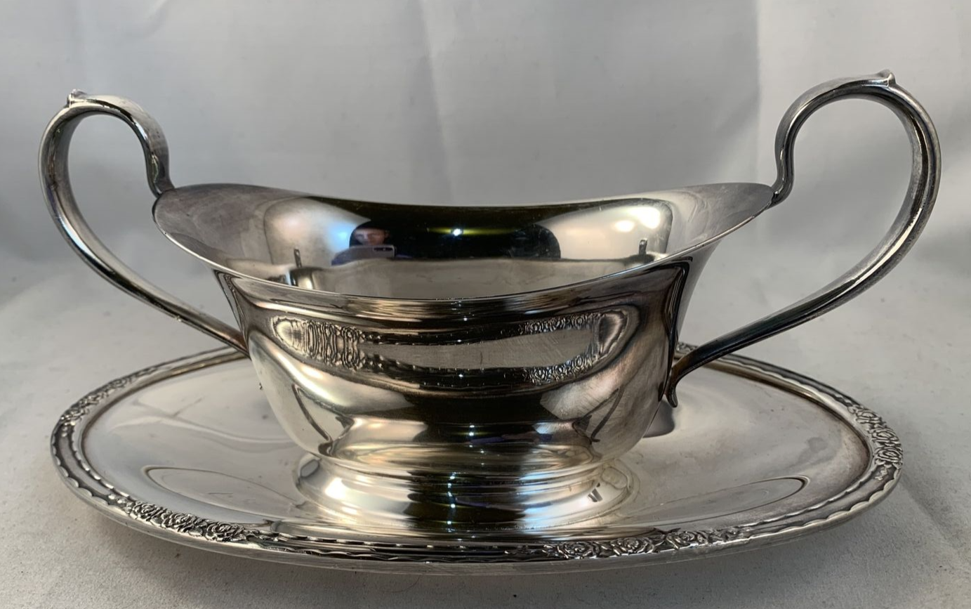 International Silver Camille 6013 Plated Gravy Sauce Boat Silverplate