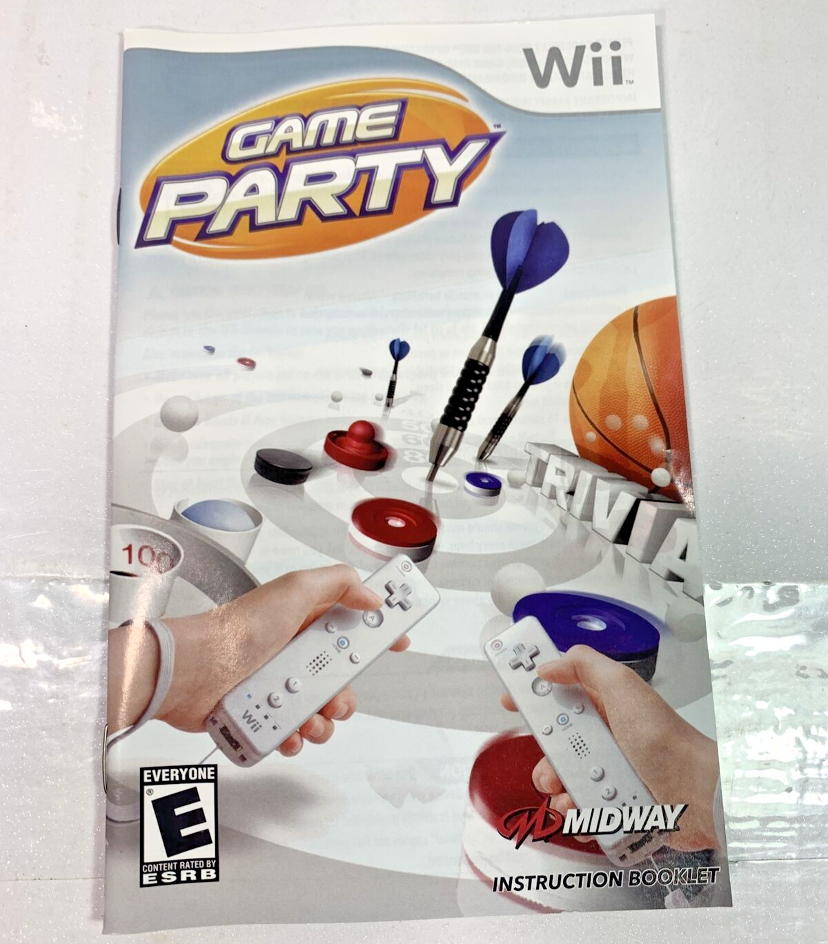 Game Party (Wii, 2007) Game Case Manual- Tested and Working