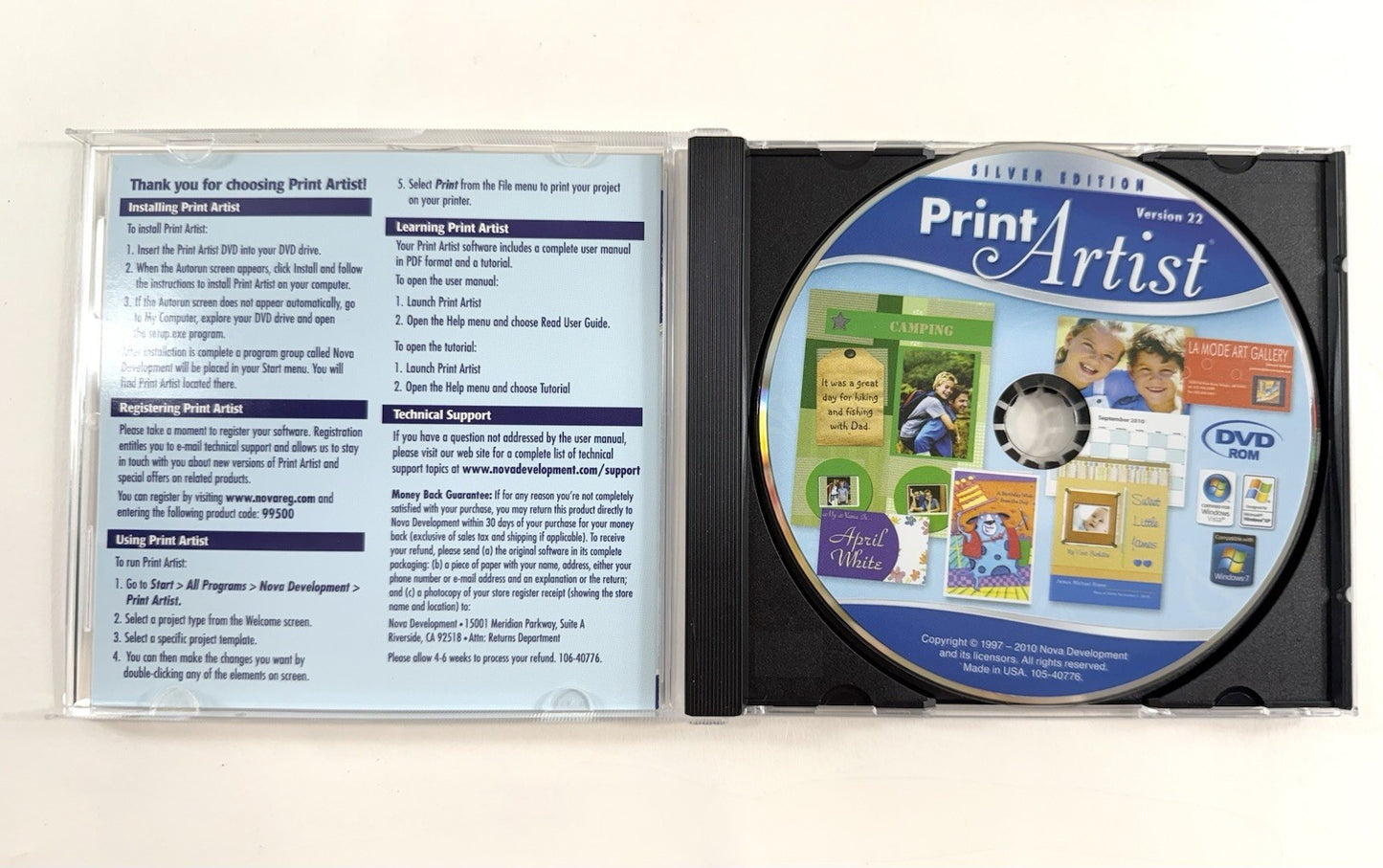 Print Artist Version 22 Silver Edition (PC DVD, 2010) Windows XP, Vista, 7