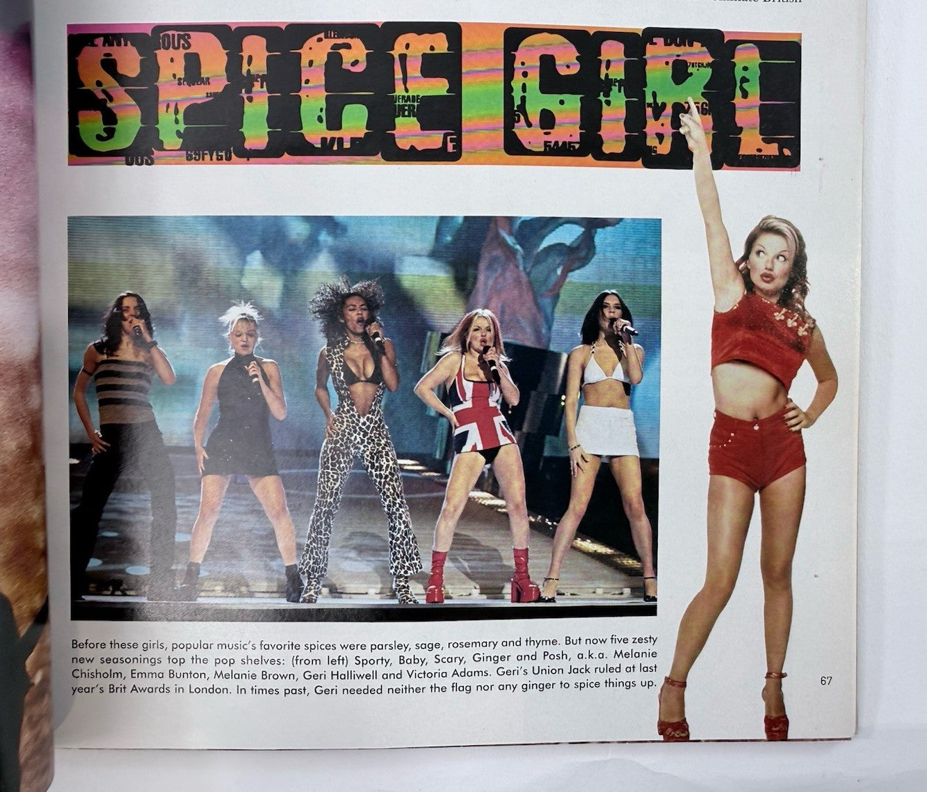 Playboy Magazine May 1998 Spice Girl Geri Halliwell Cover - Centerfold Attached