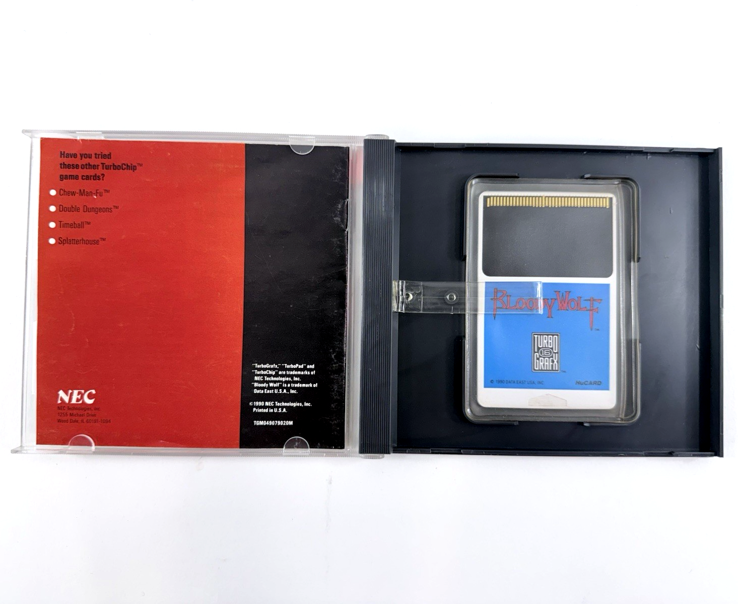 Bloody Wolf (TurboGrafx-16, 1990) Game, Case, and Manual - Tested and Working