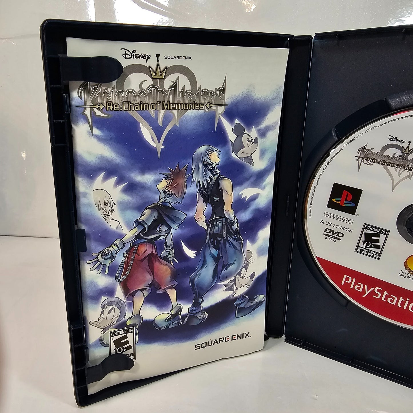 Kingdom Hearts Re: Chain of Memories (Sony PlayStation 2, 2008) Case Game Manual