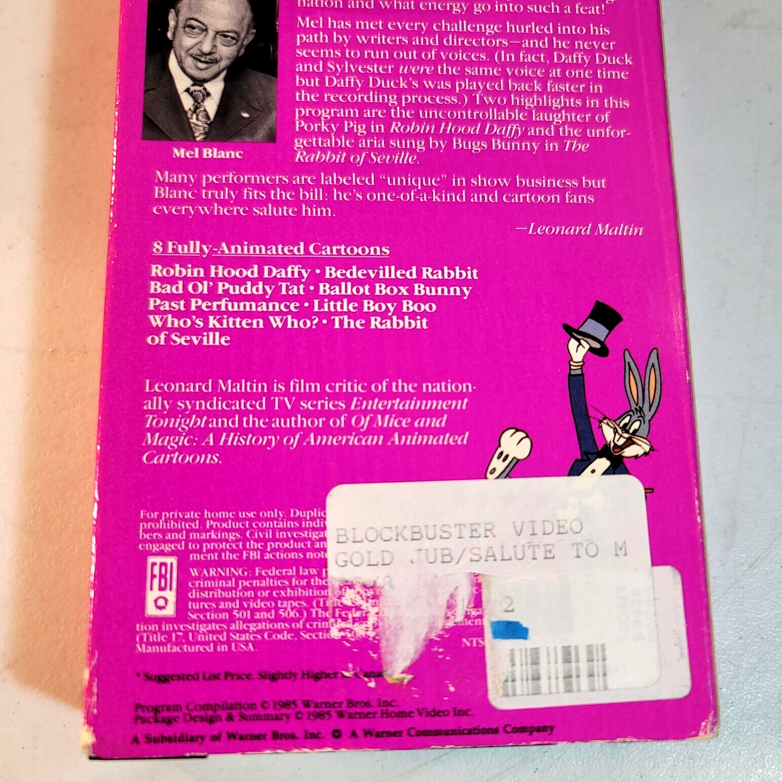 Golden Jubilee 24 Karat Collection (VHS, 1985) Salute to Mel Blanc - Tested