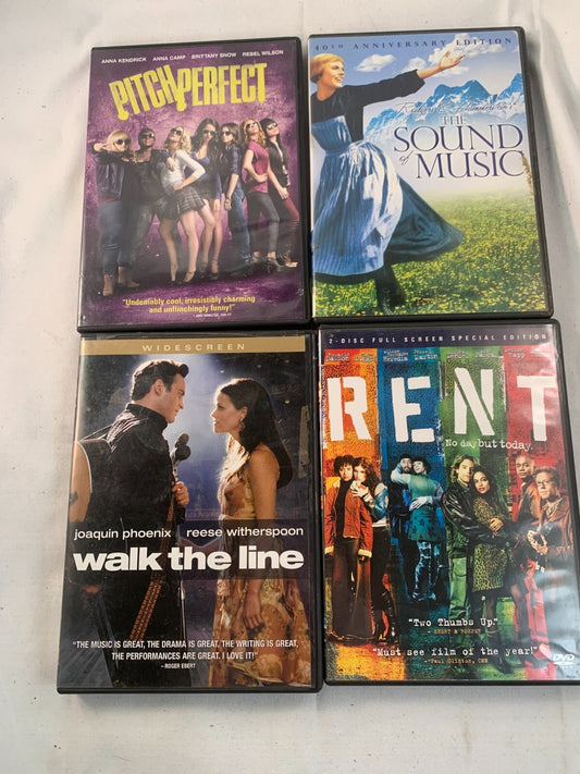 The Sound of Music (DVD lot) Pitch Perfect/Rent/Walk the Line