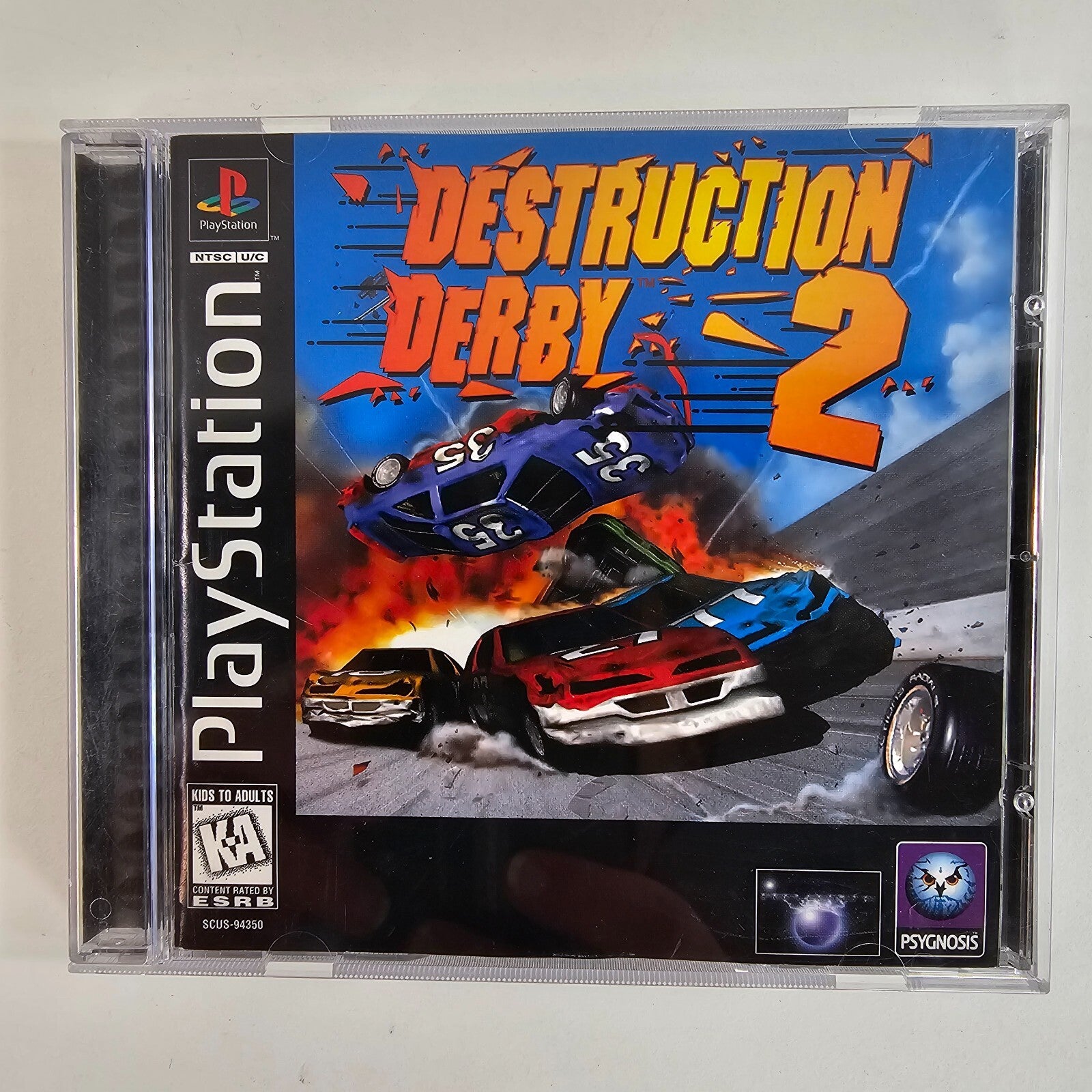 Destruction Derby 2 (Sony PlayStation, 1996) Game Case Manual Complete
