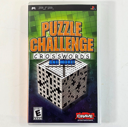 Puzzle Challenge: Crosswords and More (Sony PSP, 2006) Game Case Manual - Tested