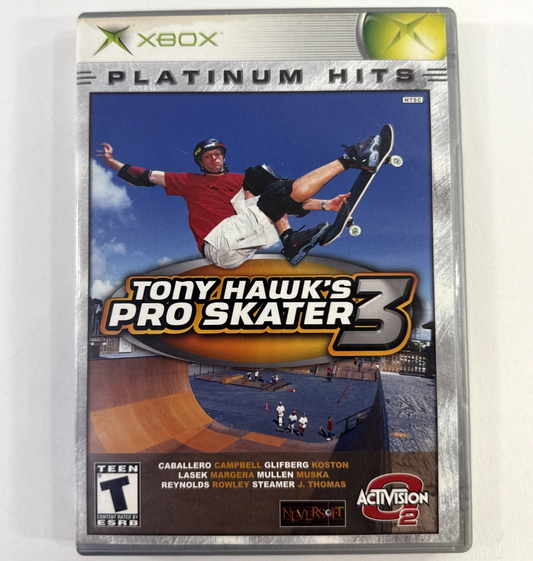 Tony Hawk's Pro Skater 3 (Microsoft Xbox, 2003) Game Case Manual Registration