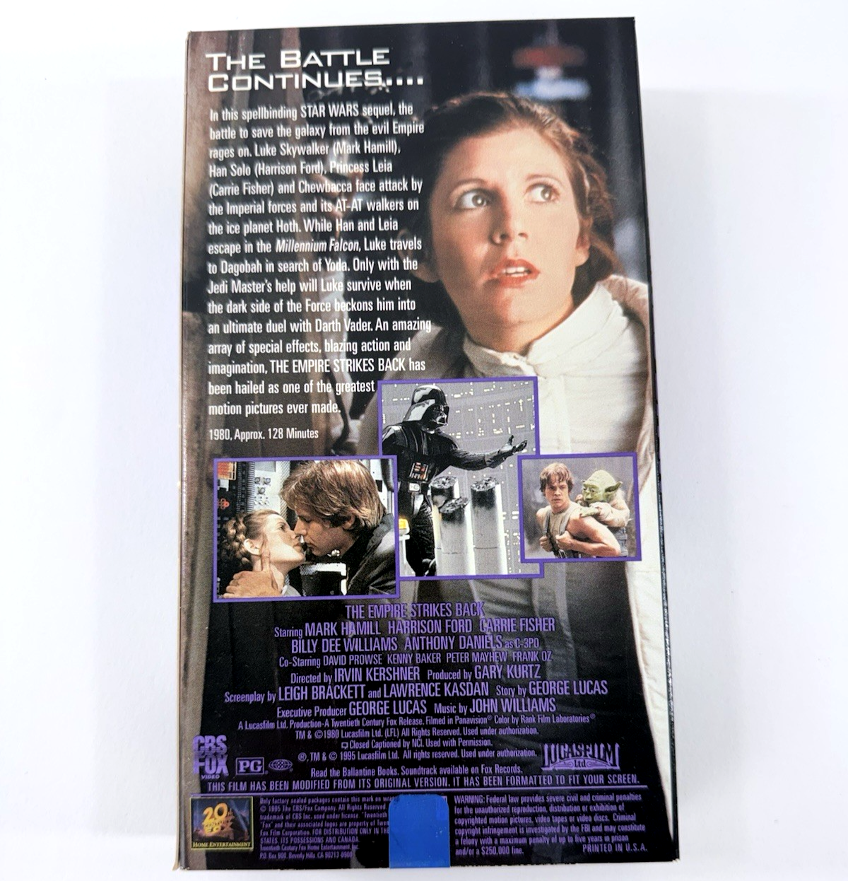 Star Wars Trilogy (VHS, 1995) Fox Video Theatrical 3-Tape Set Box Set - Tested