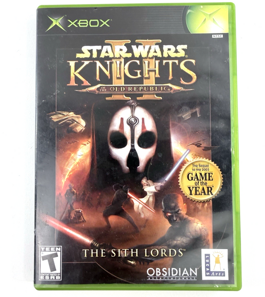 Star Wars Knights of the Old Republic II (Xbox, 2004) Game Case Manual Reg. Card