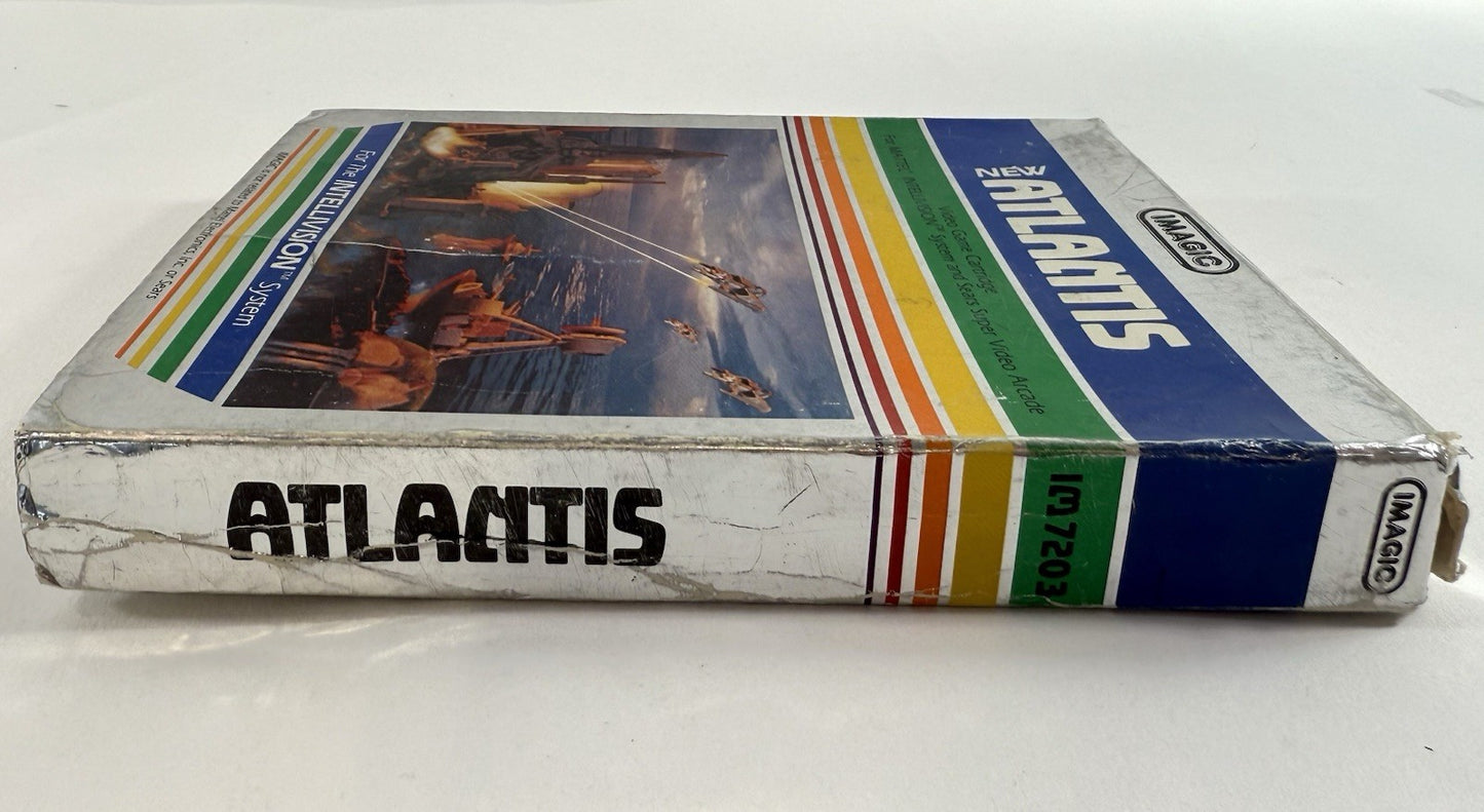Atlantis (Intellivision, 1982) Game Box Manual Overlay - Tested and Working