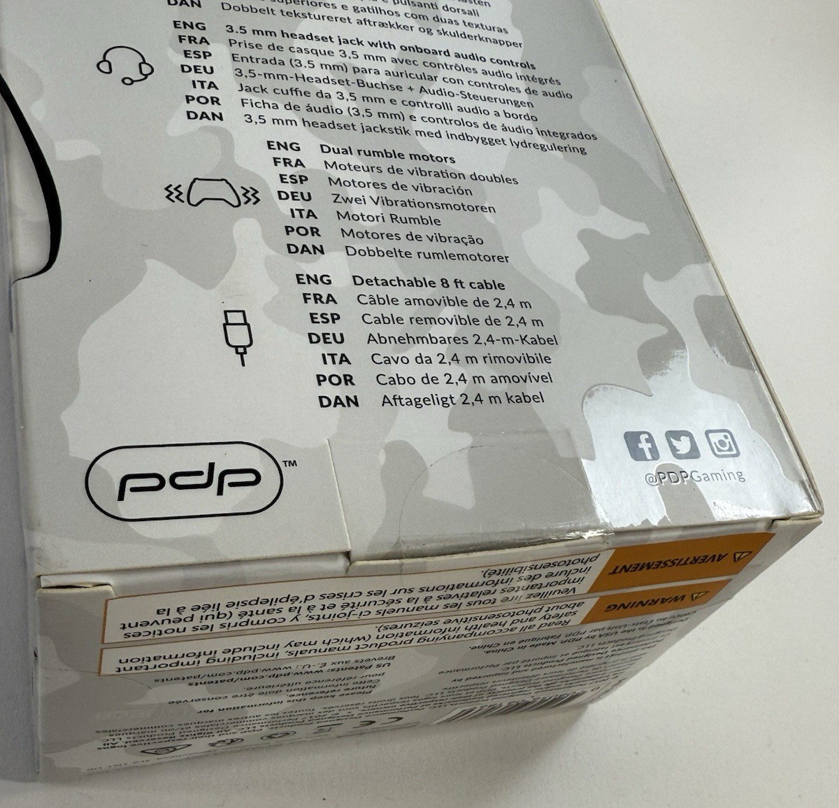 PDP 2017 Stealth Series Ghost White Wired Controller for Xbox One/Windows - New