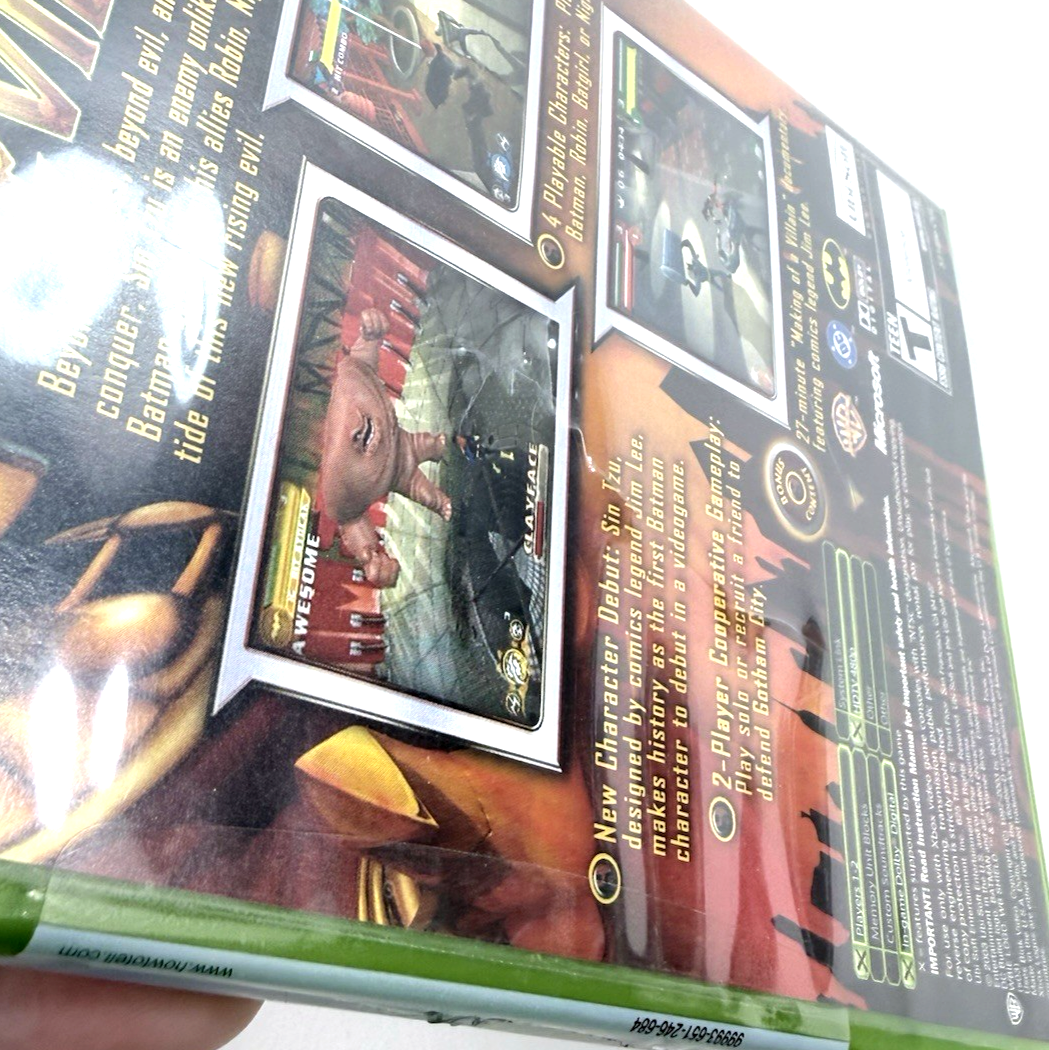 Batman Rise of Sin Tzu (Microsoft Xbox, 2003) Game Case Manual Registration