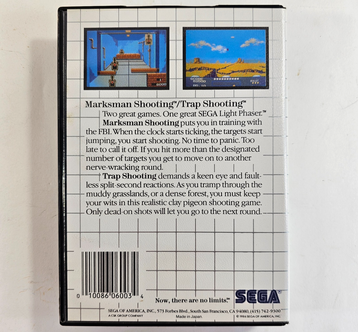 Marksman Shooting & Trap Shooting (Sega Master System, 1987) Game Case Manual