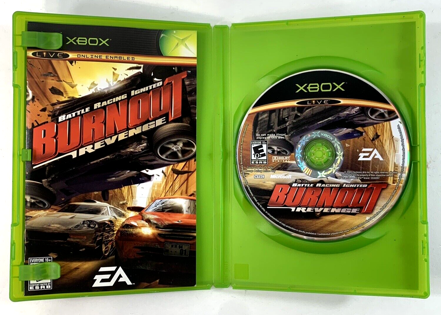 Burnout Revenge (Microsoft Xbox, 2005) Game Case Manual - Complete