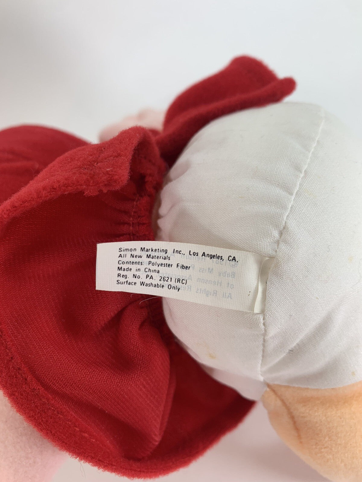 1987 Muppet Baby Miss Piggy Vintage Plush Christmas Doll 9" Jim Henson