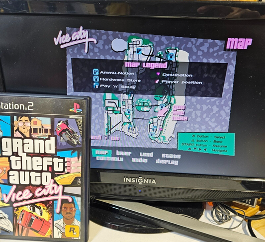 Grand Theft Auto: Vice City (Sony PlayStation 2, 2002) Game Case Manual - Tested