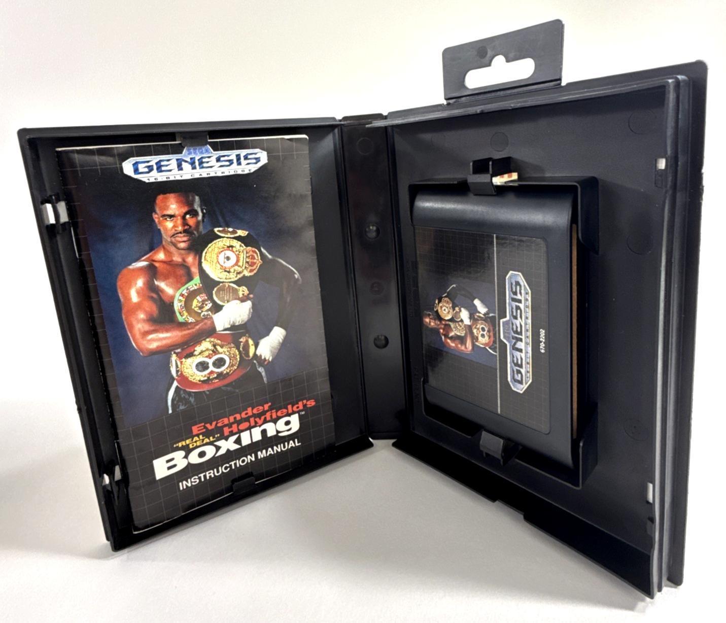 Evander Holyfield's "Real Deal" Boxing (Sega Genesis, 1992) Game, Case, Manual