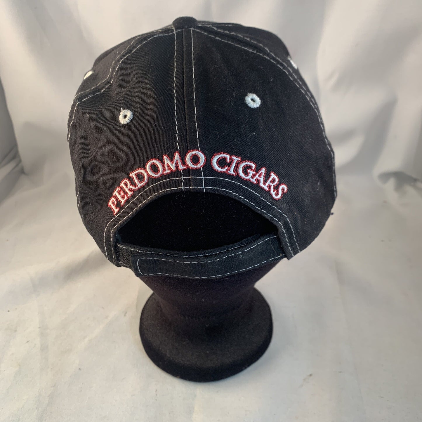 Perdomo Cigars Adjustable Baseball Cap Hat w/ Bottle Opener Black & Red