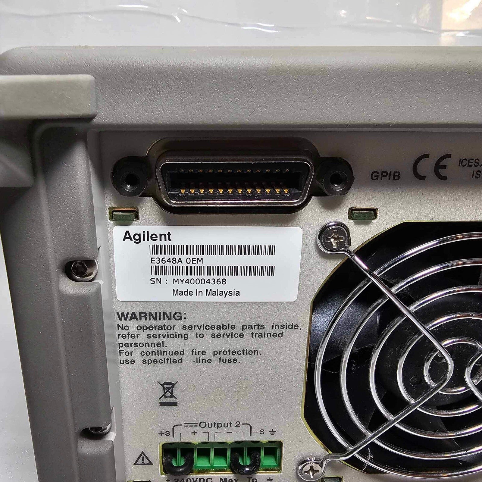 Agilent E3648A Dual Output DC Power Supply 0-8V,5A/0-20V,2.5A - Tested - 4368