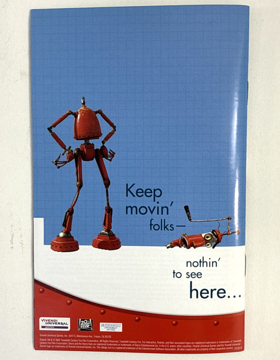 Robots (Sony PlayStation 2, 2005) Game Case Manual - Tested and Working