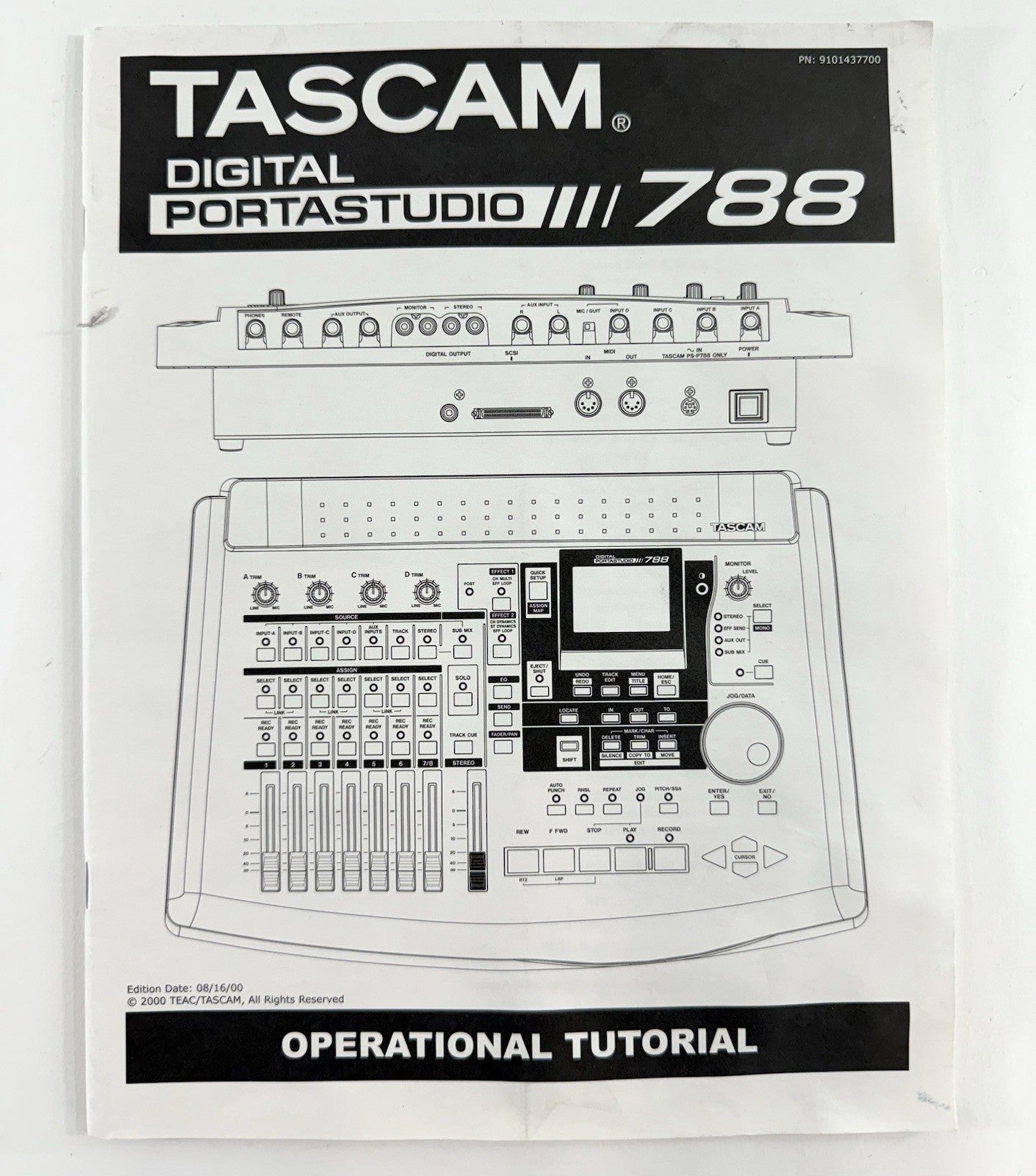 Tascam Digital Portastudio 788 Owner's Operational Tutorial (Paperback, 2000)