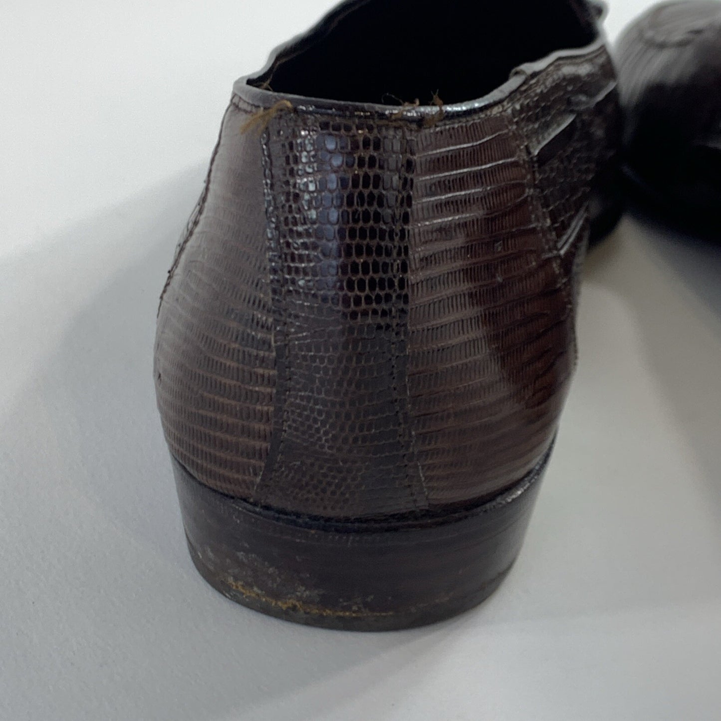 Rodolfo Valentino Size 9.5 Men's Genuine Alligator Leather Slip-On Derby Shoes