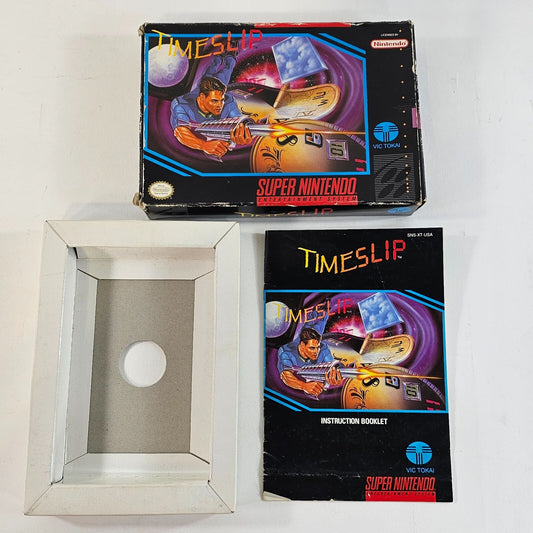 Timeslip (Super Nintendo, 1993) Replacement Box and Manual - No Game