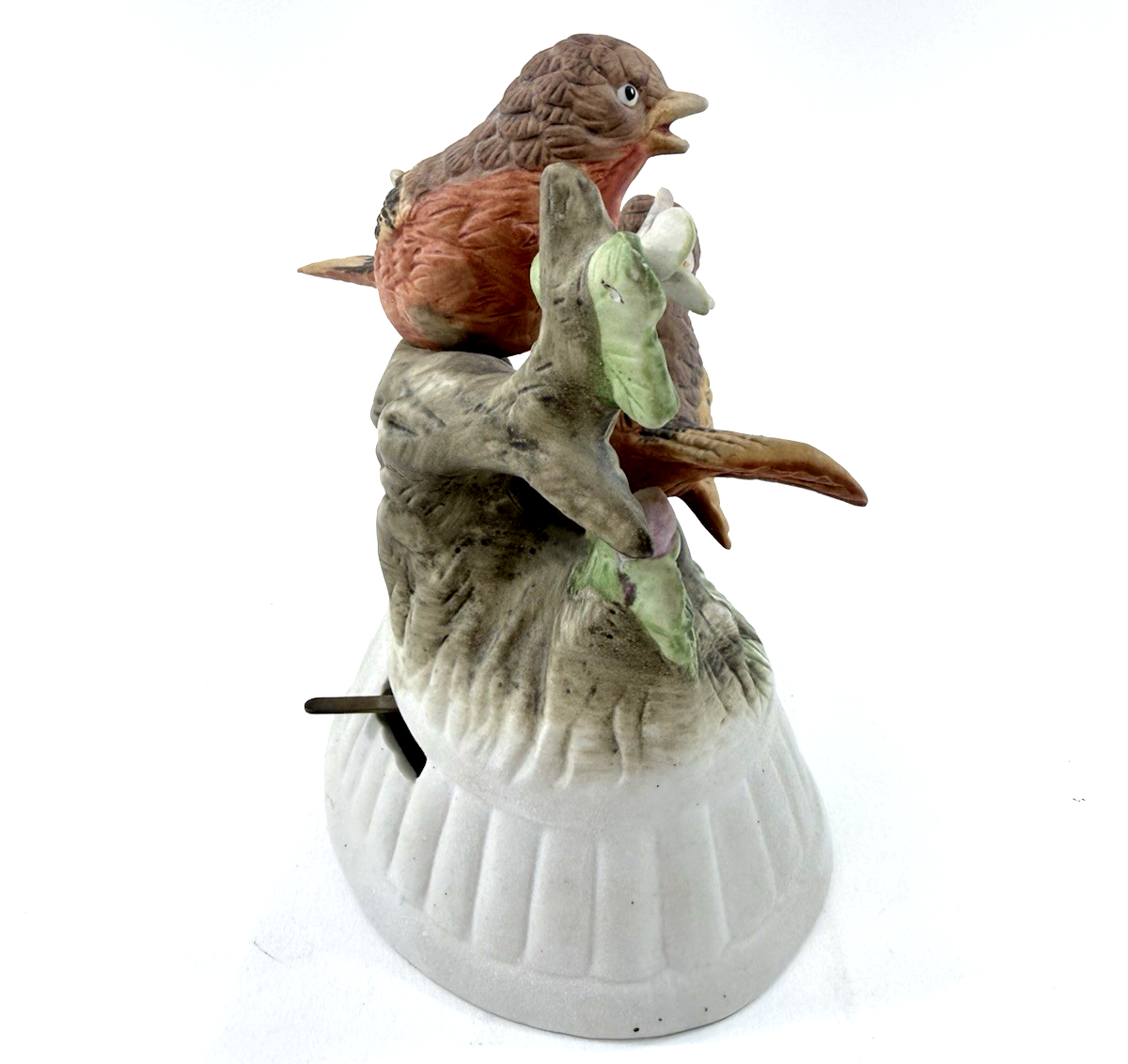 Vintage Ceramic Bisque Bird Music Box — “Let Me Call You Sweetheart” — Taiwan