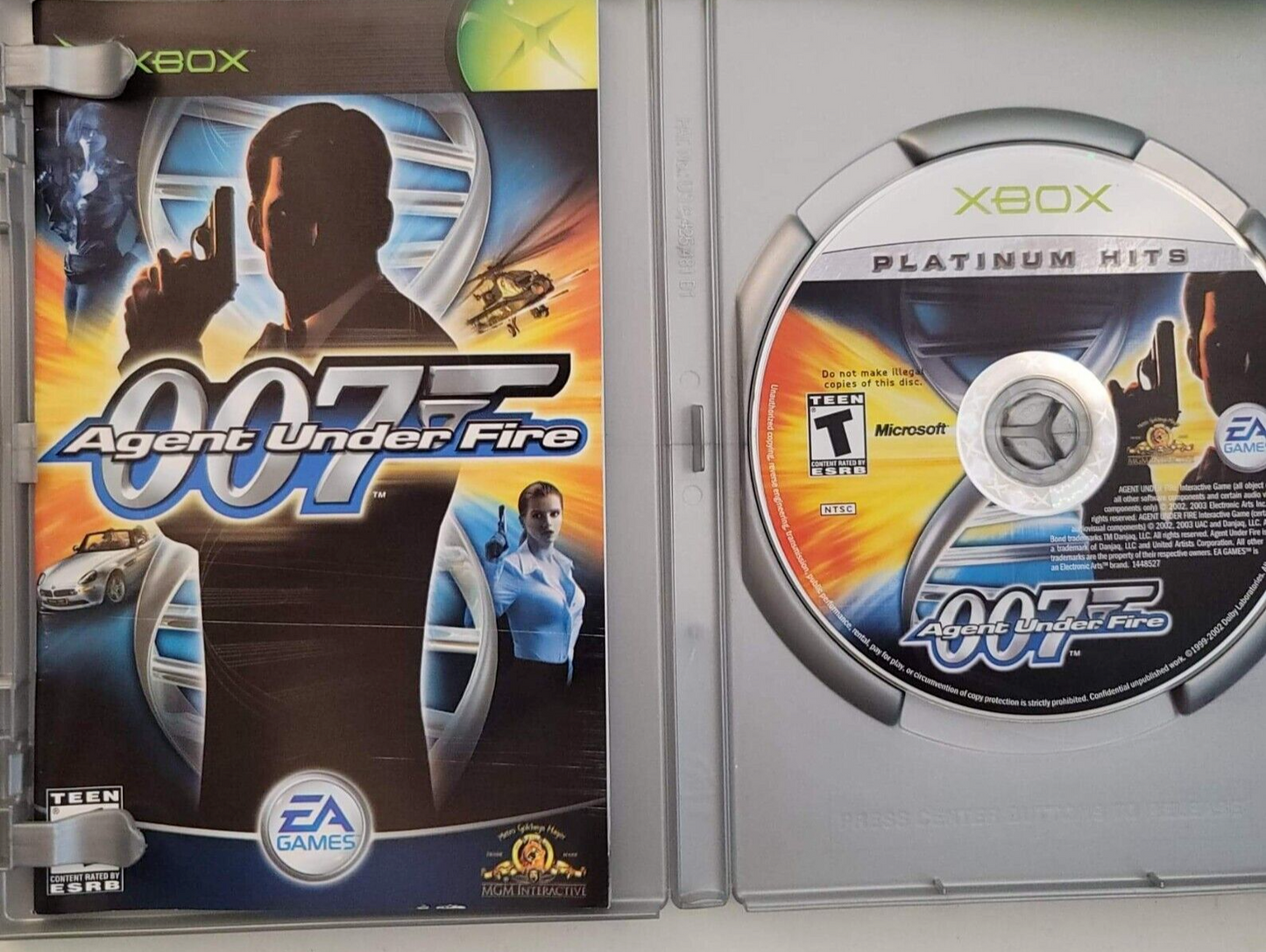 James Bond 007: Agent Under Fire (Microsoft Xbox bundle) NHL 2005 - Complete
