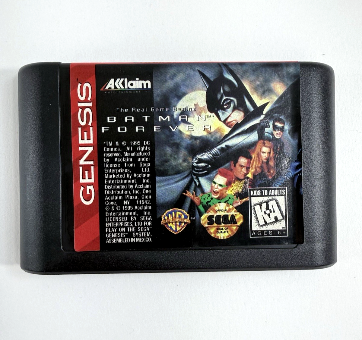 Batman Forever (Sega Genesis, 1995) Game and Case - Tested and Working