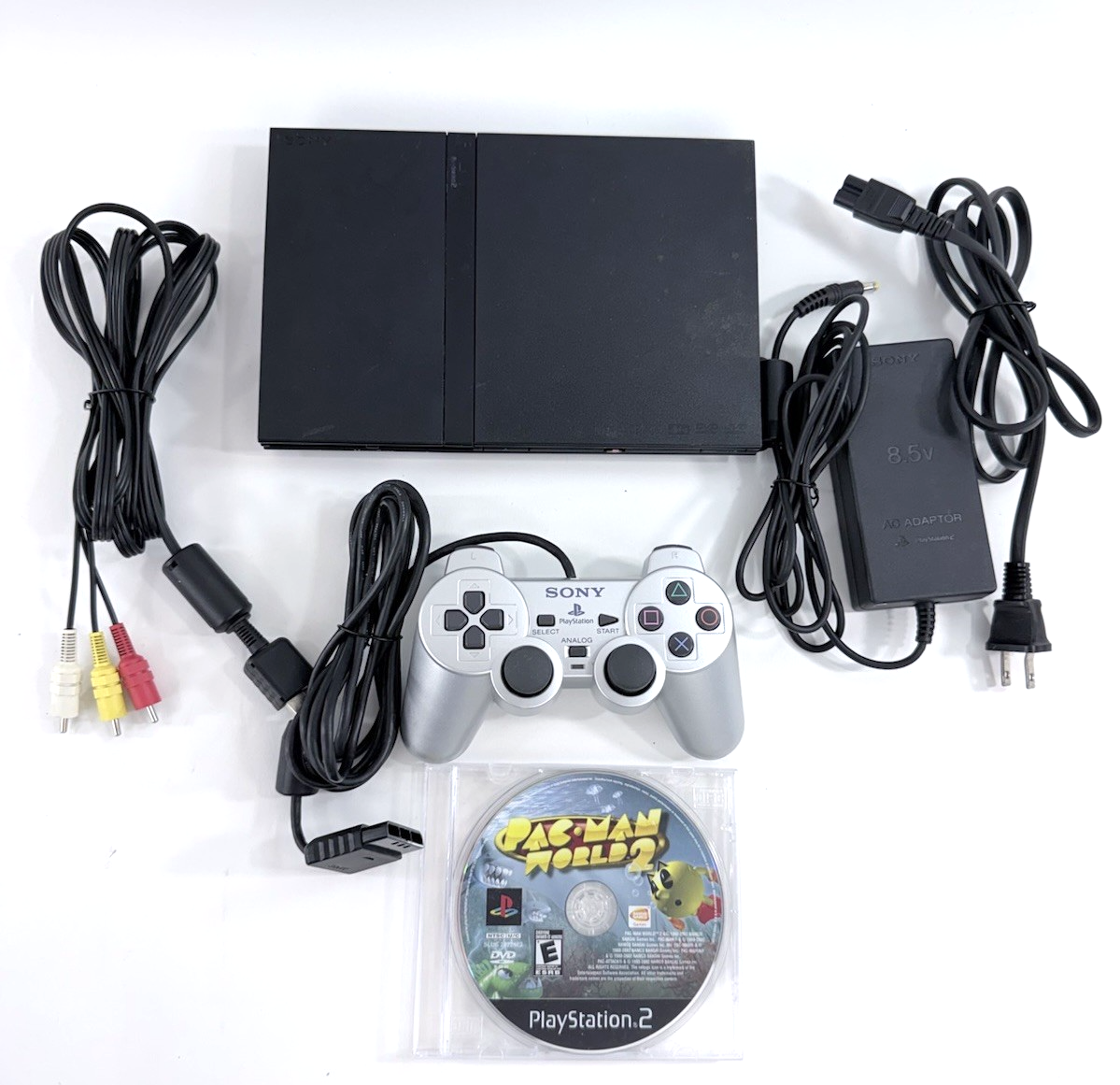 Sony PlayStation 2 SCPH-77001 Console + Controller, AV, Power Supply - Tested