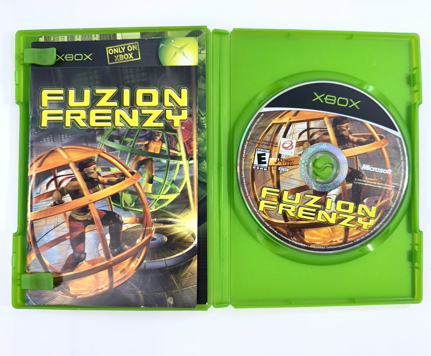 Fuzion Frenzy (Microsoft Xbox, 2001) Game Case Manual Micosoft Insert - Tested