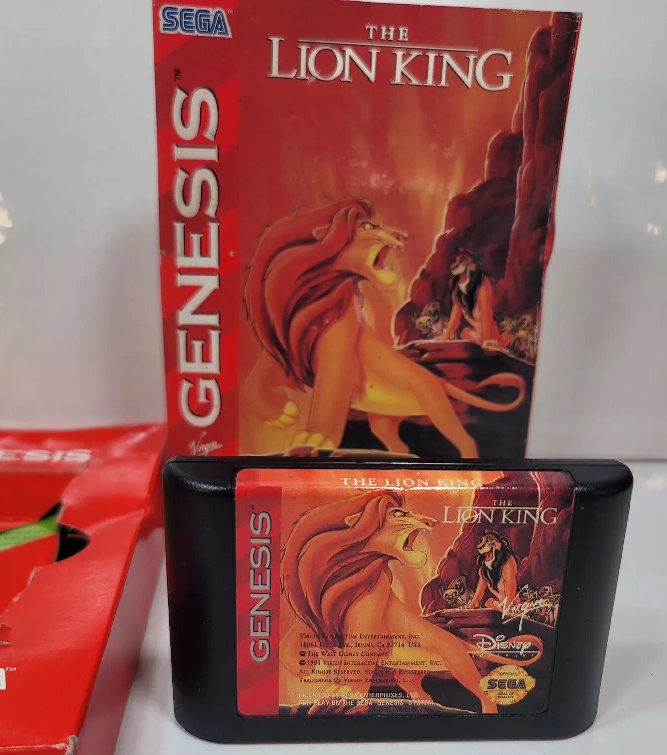 The Lion King (Sega Genesis, 1994) Game Box Manual Insert - Tested and Working