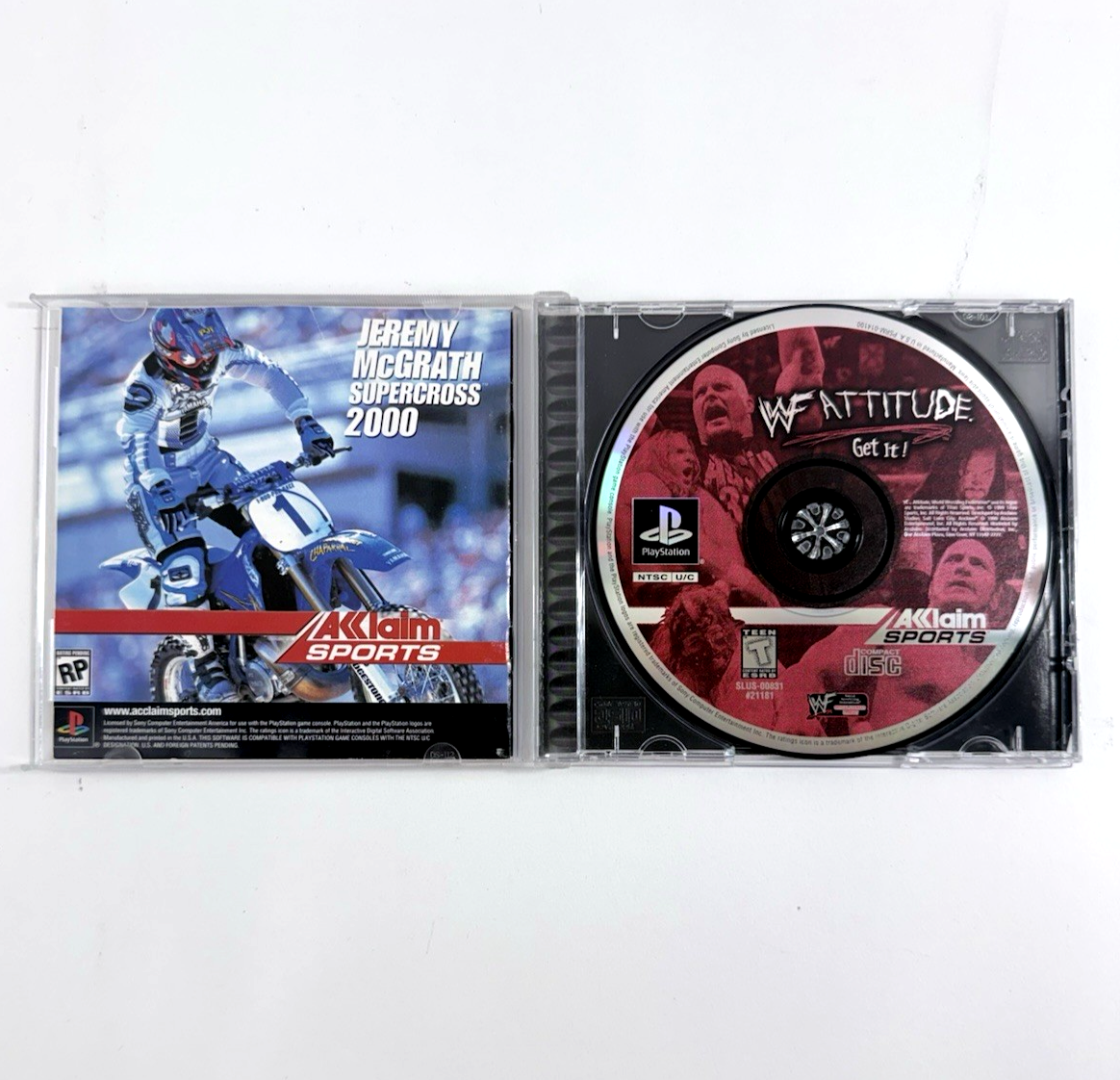 WWF Attitude (PlayStation 1, 1999) Game Case Manual - Tested and Working
