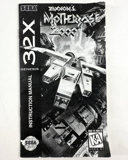 Zaxxon's Motherbase 2000 (Sega Genesis 32X, 1995) Instructional Manual 84512