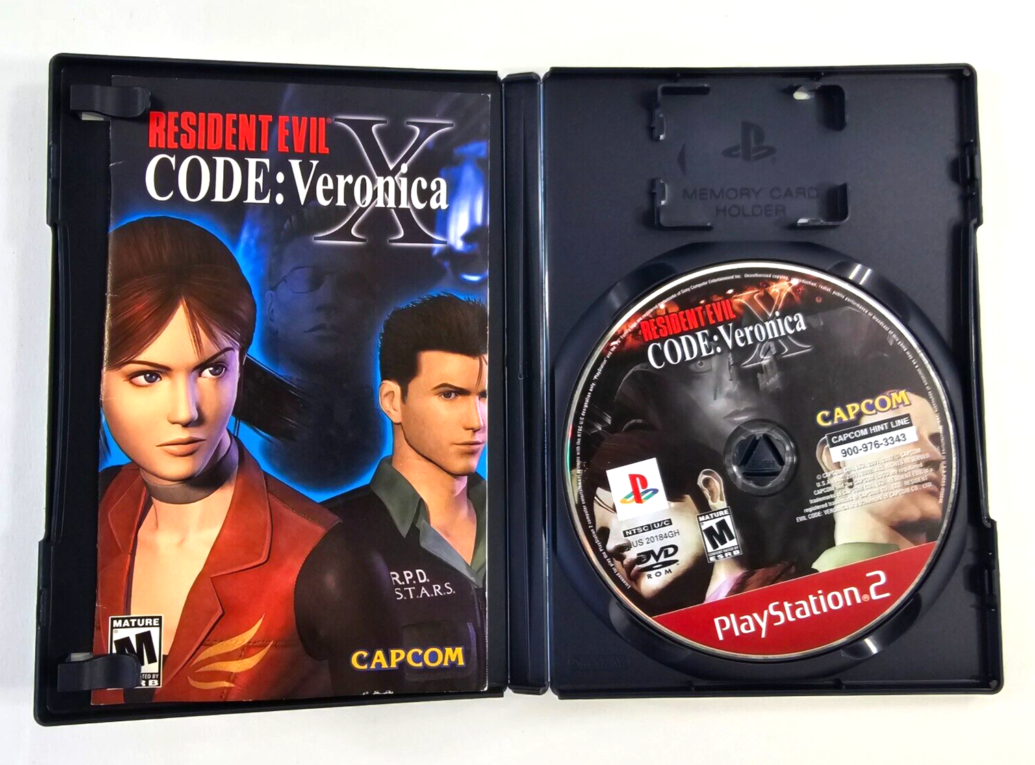 Resident Evil Code: Veronica X (PlayStation 2, 2001) Game Case Manual - Tested