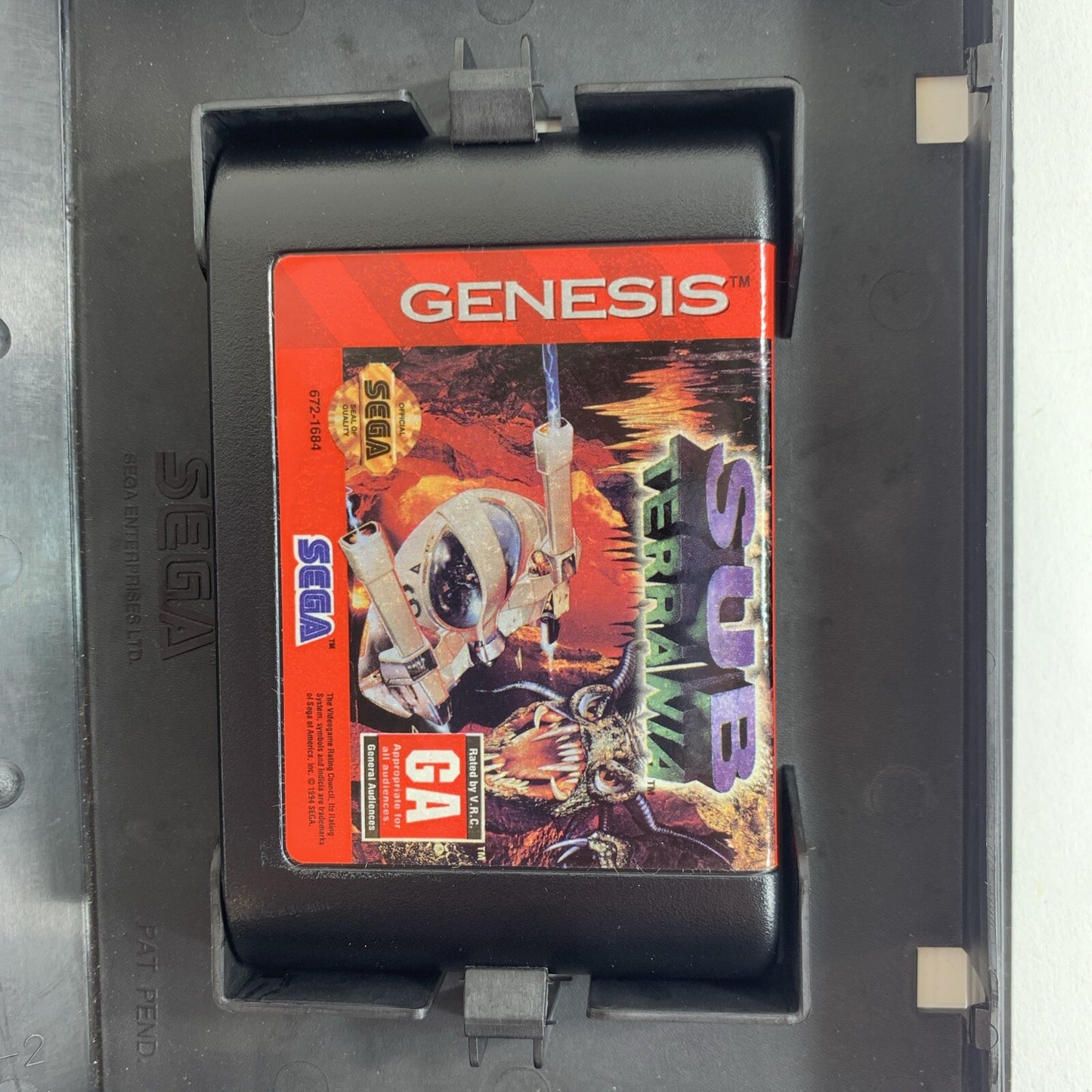 Sub Terrania (Sega Genesis, 1994) Game Case Manual Registration