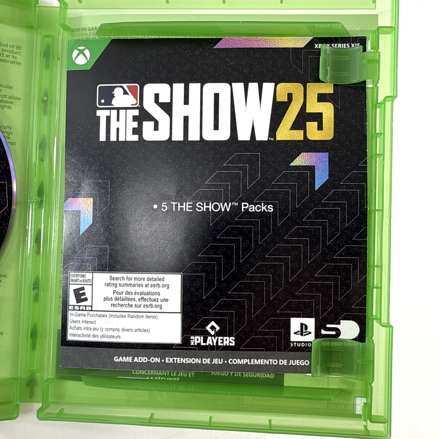 MLB The Show 25 (Microsoft Xbox Series X|S, 2025) Game, Case, Insert - Tested
