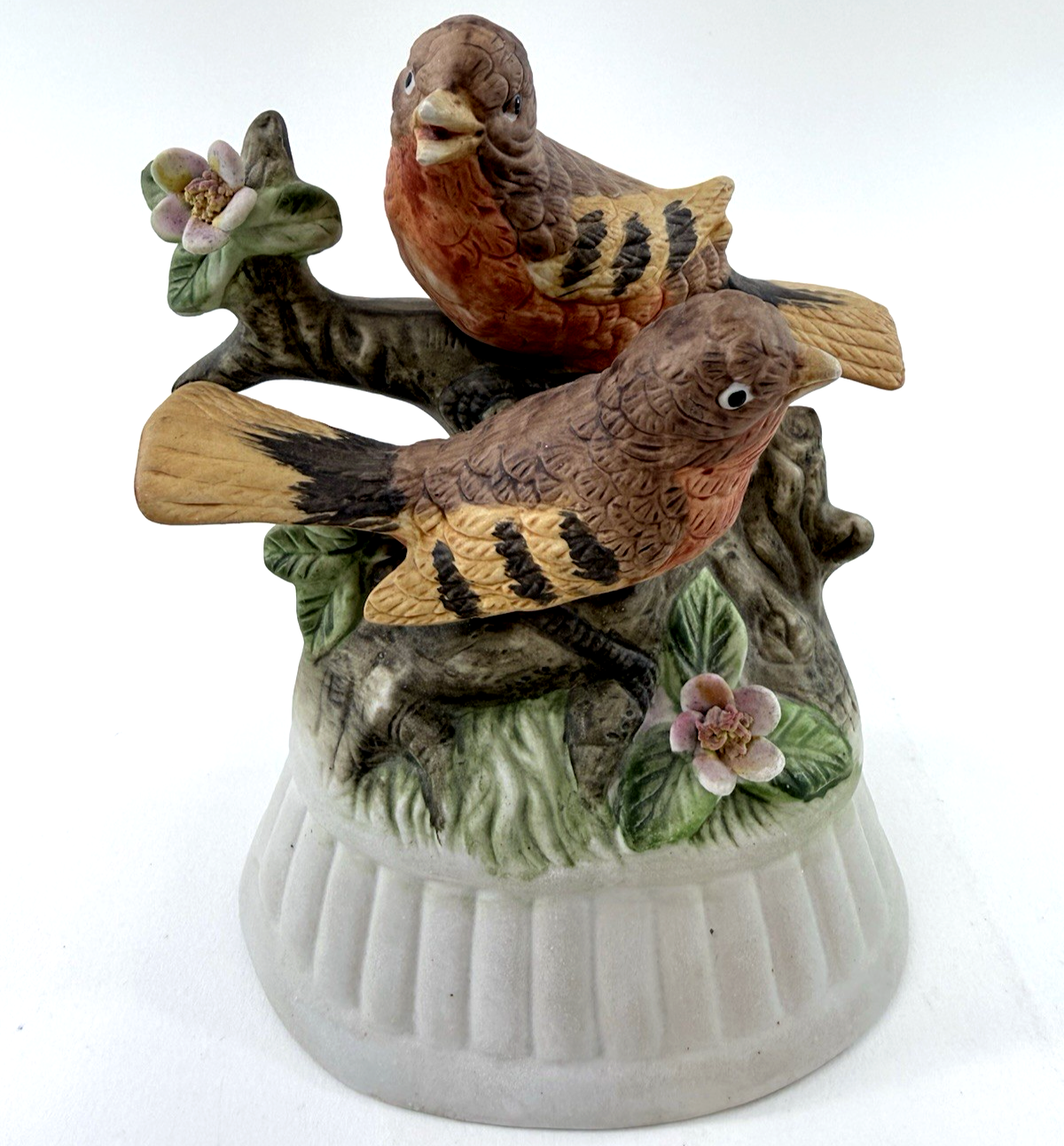 Vintage Ceramic Bisque Bird Music Box — “Let Me Call You Sweetheart” — Taiwan