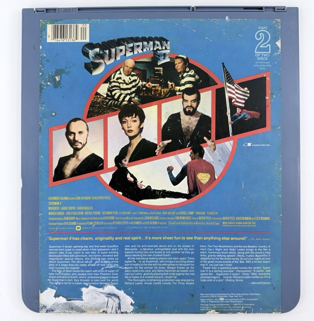 Superman II (RCA Videodisc, 1983) Discs 1 & 2 - Complete Christopher Reeve Film
