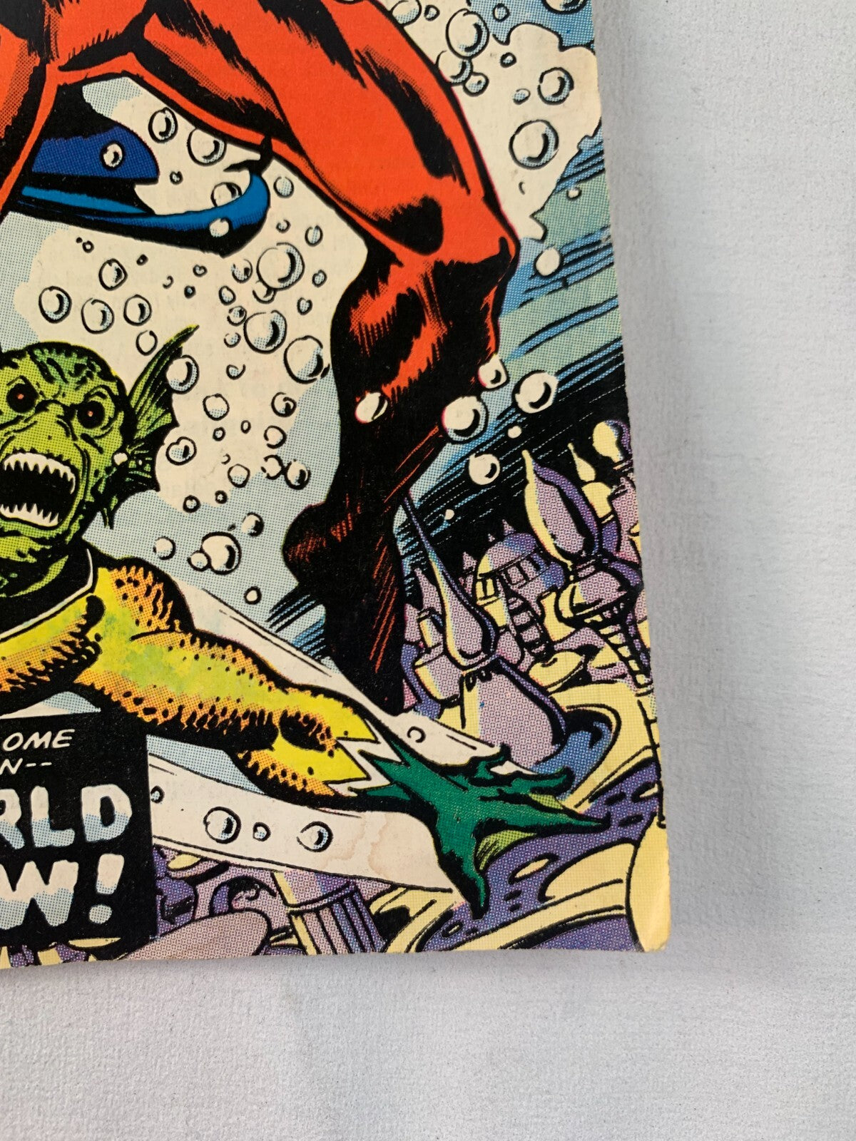 Bottom front right corner of Weird Wonder Tales 22