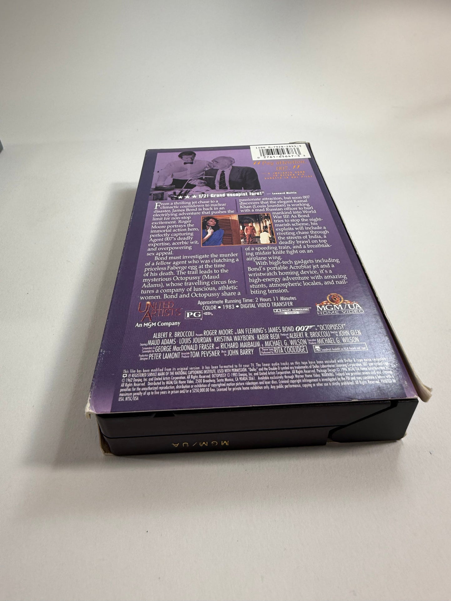Octopussy (VHS Bundle) A View To A Kill, Live And Let Die - Roger Moore 007 Films