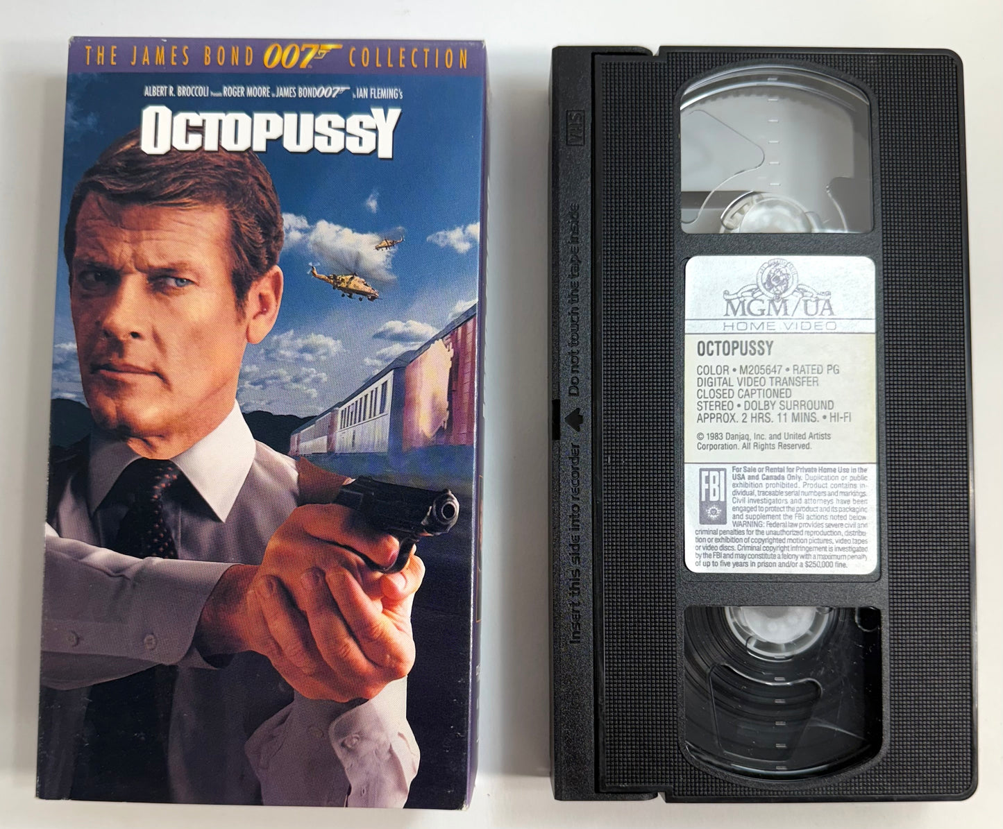 Octopussy (VHS Bundle) A View To A Kill, Live And Let Die - Roger Moore 007 Films