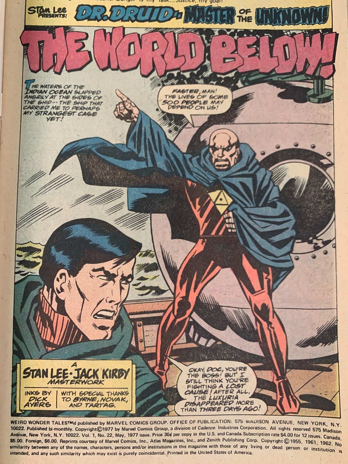 Weird Wonder Tales #22 - First page of Weird Wonder Tales 22, Dr. Druid Master of the Unknown!
