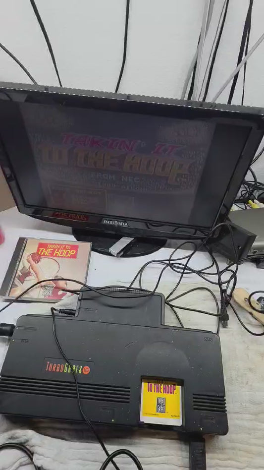 NEC TurboGrafx-16 HES-TGX-01 Console with TurboPad and Cables - Tested & Cleaned