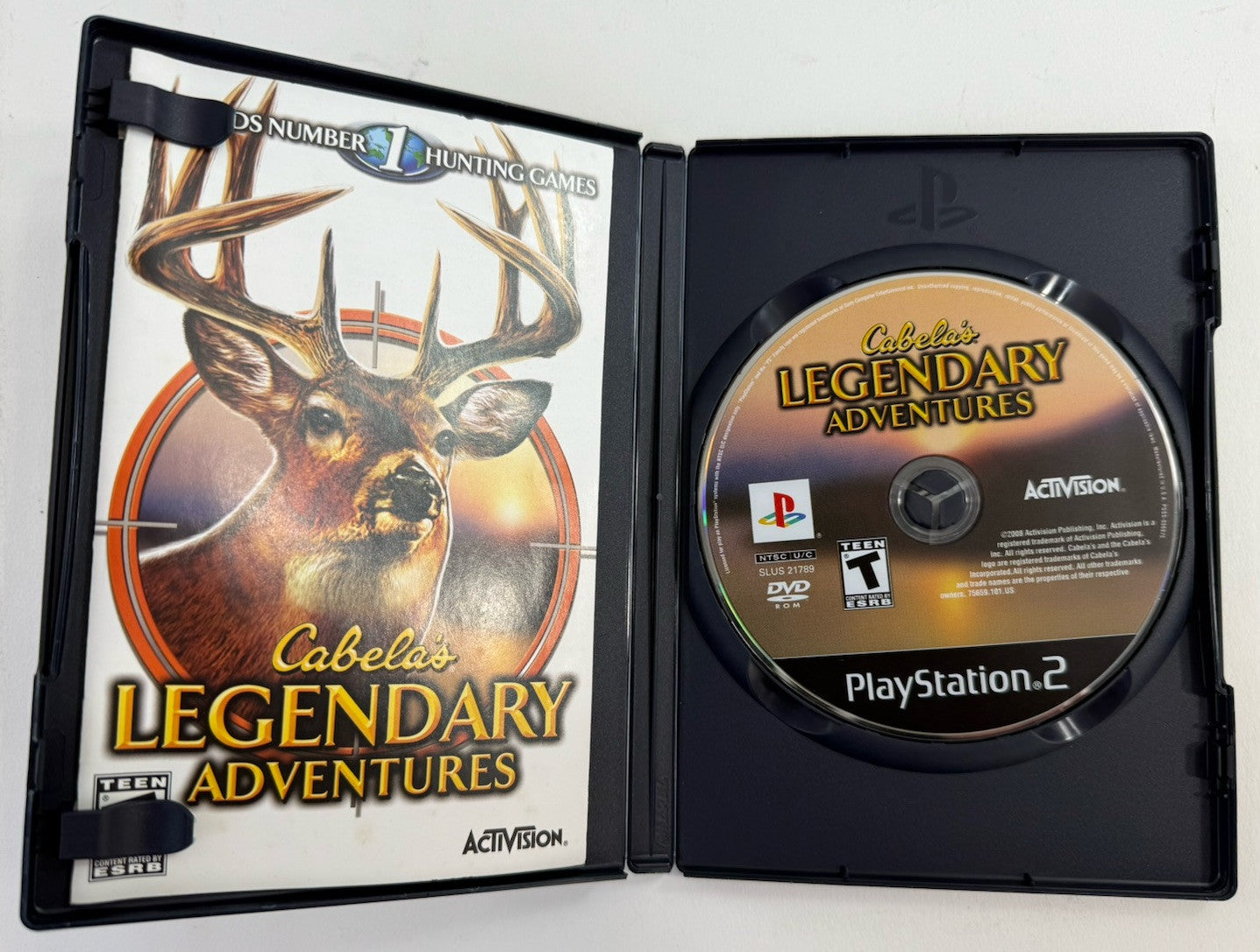 Cabela's Legendary Adventures (PlayStation 2, 2008) Game Case Manual - Tested