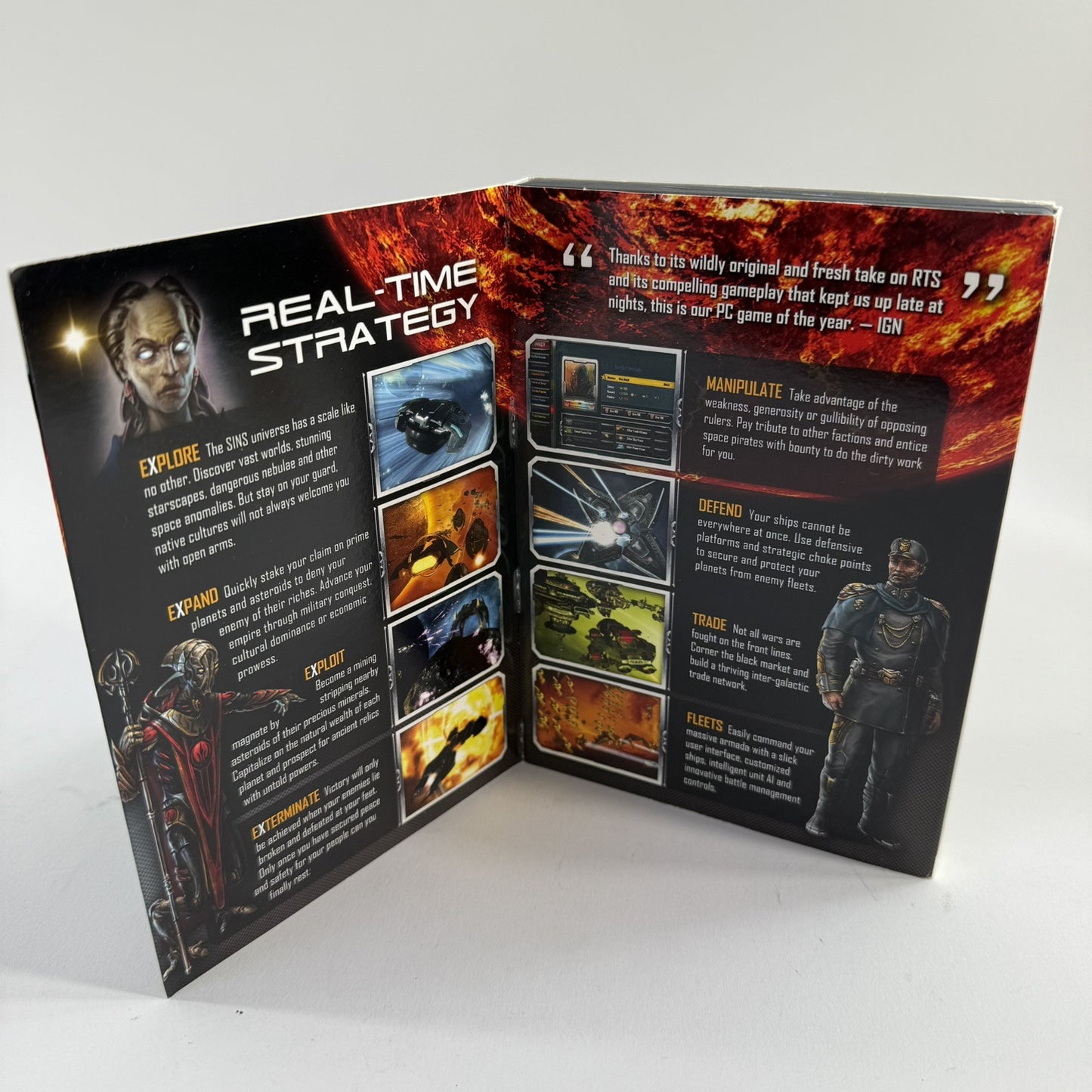 Sins of a Solar Empire: Game of the Year Ed. (PC, 2009) Game Case Manual Poster